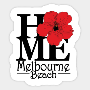 HOME Melbourne Beach Red Hibiscus Sticker